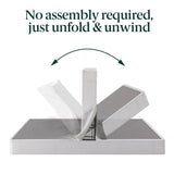 ZINUS 7.5 Inch Box Spring with Cover, No Assembly Mattress Foundation, Sturdy Metal Structure, Full, White Zinus