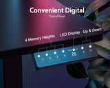 WALKINGDESK 48x24 Inches Electric Standing Desk with Drawer and Monitor Stand, Height Adjustable Stand up Desk for Home Office, Ergonomic Sit to Stand Desk with Phone Holder, 3 Hooks, Black WALKINGDESK