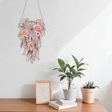 NAIMOER DIY Hanging Diamond Art Kits for Adults, Pink Dream Catcher Diamond Painting Kits, Special Shaped Rhinestone, Acrylic 5D Gem Art Craft Window Pendants Home Garden Wall Hanging Ornament Kits NAIMOER
