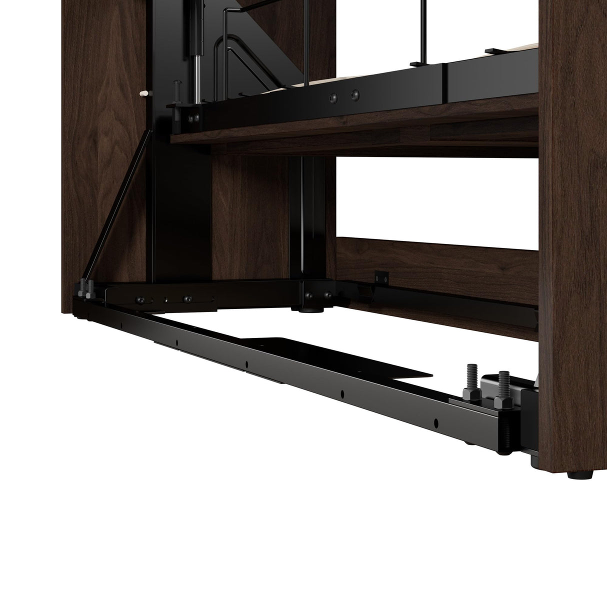 Bestar Pur Full Size Murphy Bed in Black Walnut, 59-inch Space-Saving Sleeping Arrangement for Multipurpose Area, Bedroom, Guest Room, or Living Room Bestar