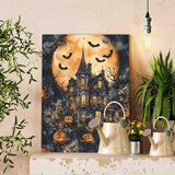 Tucocoo Vampire's House Landscape Paint by Numbers for Adults Halloween Spooky Castle Scenery DIY Halloween Decor Paint by Numbers Acrylic Paint Canvas Painting Kits 16x20 Inch（Without Frame） Tucocoo