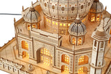 3D Wooden Puzzles for Adults 388pcs LED Light Taj Mahal Castle DIY Wooden Assembly Kit for Teens Kids Home Decor VanBasic