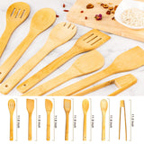 Wooden Spoons for Cooking 7-Piece, Kitchen Nonstick Bamboo Cooking Utensils Set, Durable and Healthy Bamboo Wooden Spatula Spoon for Cooking, Eisinly Eisinly