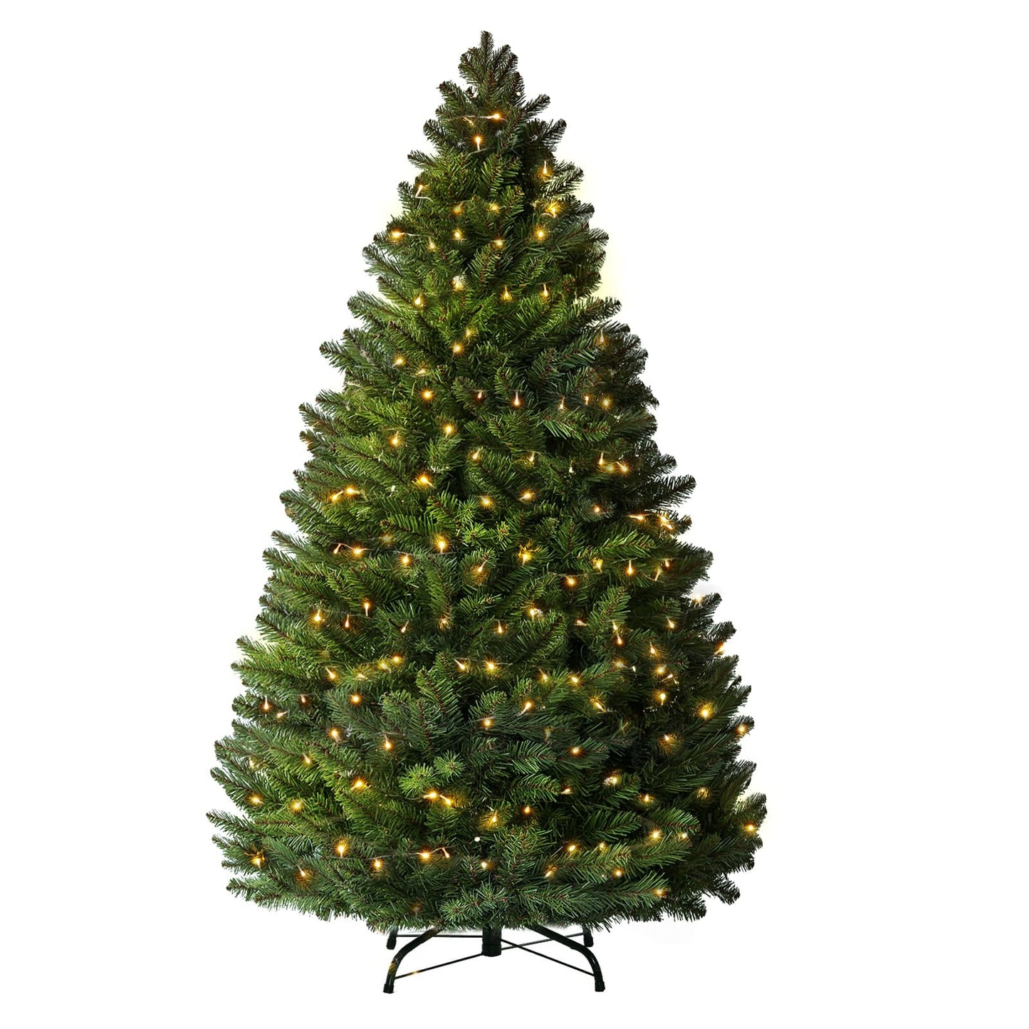 GTRACING 6.5ft Christmas Tree, Artificial Xmas Tree with 1000 Branch Tips and Light Holiday Party Decorations 1 Minute Christmas Tree for Home Office Easy Assembly, Metal Hinges & Foldable Base