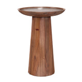 SIMPLIHOME Dayton SOLID MANGO WOOD 13 inch Wide Round Wooden Accent Table in Light Cognac, Fully Assembled, for the Living Room and Bedroom SIMPLIHOME