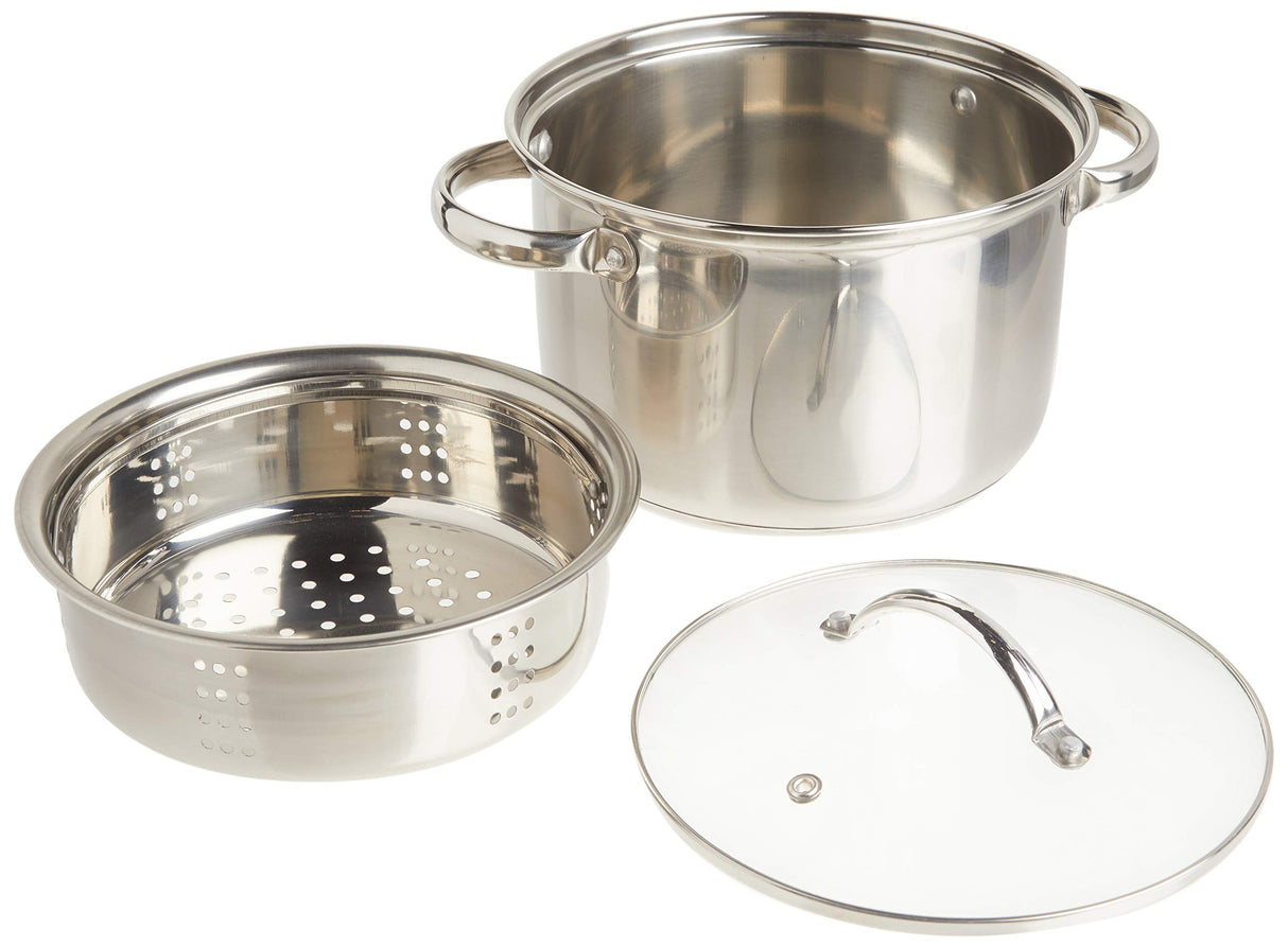 Norpro 4-Quart Steamer Cooker, 3 Piece Set, Stainless Steel Norpro