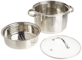 Norpro 4-Quart Steamer Cooker, 3 Piece Set, Stainless Steel Norpro