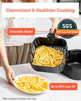 COSORI Pro Gen 2 Air Fryer 5.8QT, Upgraded Version with Stable Performance & Sleek New Look, 13 One Touch Functions, 100 Paper & 1100 Online Recipes, Dishwasher-Safe Detachable Square Basket, Black COSORI