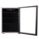 Frigidaire EFMIS9O00, Beverage Fridge Refrigerator with Glass Door, Compact Mini Fridge with Digital Temperature Control Fits 88 Cans or 25 Bottles, 74L Capacity - 19.29" D x 25" W x 17.51" H, Silver Frigidaire