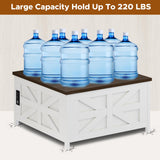 Melidee Farmhouse Lift Top Coffee Table - Wood Square Center Table with Hidden Storage Space, Charging Station & USB Ports, for Living Room, Home Office - 33.5" L x 33.5" W x 17.6" H Melidee