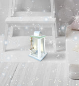 COTA Global Ocean Breeze Nautical Wooden Lantern Candle Holder - Handmade Rustic Tealight Candle Lantern Decor Coastal Table Centerpiece, Indoor Tea Candle Lantern Beach Decorations for Home Puzzled