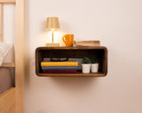 WOODCHES Floating Nightstand Wooden, Bedside Table, Nightstand Shelf, Handmade, Wall Mounted Bedside Shelf, Minimalist and Unique Style (Vancouver) WOODCHES