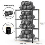 M MZG 1000 lbs Storage Shelving Steel Heavy Duty 4-Tier Utility Shelving Unit Steel Organizer Wire Rack for Home,Kitchen,Office,Black (13.7" D x 23.6" W x 53.4" H) M MZG