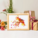 Uniquilling Quilling Kit, Paper Quilling Kits, 8 * 10-in Phoenix Paper Filigree Kits with Quilling Tools& Using Manual, DIY Quilling Artwork Modern Wall Art for Living Room Uniquilling