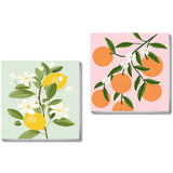 cupmod 2 Pack Framed Paint by Numbers Kit for Kids,Easy Acrylic Paint by Numbers Kits on Canvas,Fruit Oil Painting Paint by Number for Adults Beginners for Home Wall Decor (8x8inch) cupmod