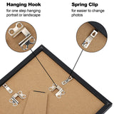 Fixwal Picture Frames Set, 15 Pack Wall Frame Set in 3 Different Finishes with Mat for Multiple Sizes Photos, Three 8x10, Six 5x7, Six 4x6 for Wall Gallery Decor, Hanging or Tabletop Display Fixwal