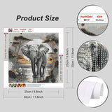 WSLWXSHM Diamond Painting Kits for Adults Elephant, Animal Round Full Drill Diamond Art Kits, 5D DIY Paint with Diamonds Crafts for Home Wall Decoration Gifts 12×12Inch WSLWXSHM
