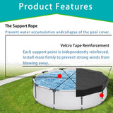 18FT Pool Covers for Above Ground Pools, Safana Round Pool Winter Cover, Tear Resistant Fabric Swimming Pool Covers, Superior Strength & Durability, Prevent Leaves, UV Resistance, Prevent from Debris Safana