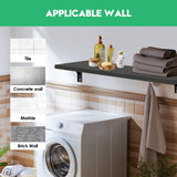 Wall Mounted Folding Table, Laundry Table Floating Countertop, with 40" x 20" Solid Wood Tabletop, Holds Up to 300 Lb for Small Spaces, Rv, Home Office, Garage, Basement Kitchen, Bar, Laptop Fistihon