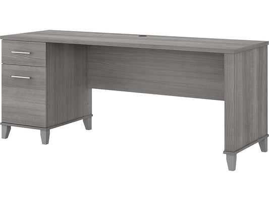 Bush Furniture Somerset 72W Office Desk with Drawers in Platinum Gray - WoodArtSupply