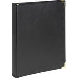 Samsill Classic Collection Executive Presentation 3 Ring Binder/Portfolio Binder, Half Inch Binder, Brass Round Ring (Holds 100 Sheets), Black Samsill