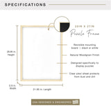 MCS Frame for Puzzles, Natural, 20 x 27 in or smaller MCS
