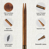 KnitPro Ginger Regal Interchangeable Needle Set 5" (13cm) | 11 US Sizes (4 to 17) KnitPro