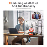 3D Printer Enclosure for Bambu Lab A1 Mini, Clear Acrylic Bambu A1 Mini Printer Dust Cover with LED Light,Dustproof Tent Constant Temperature Protective Cover Box(470×470×470mm) YOOPAI