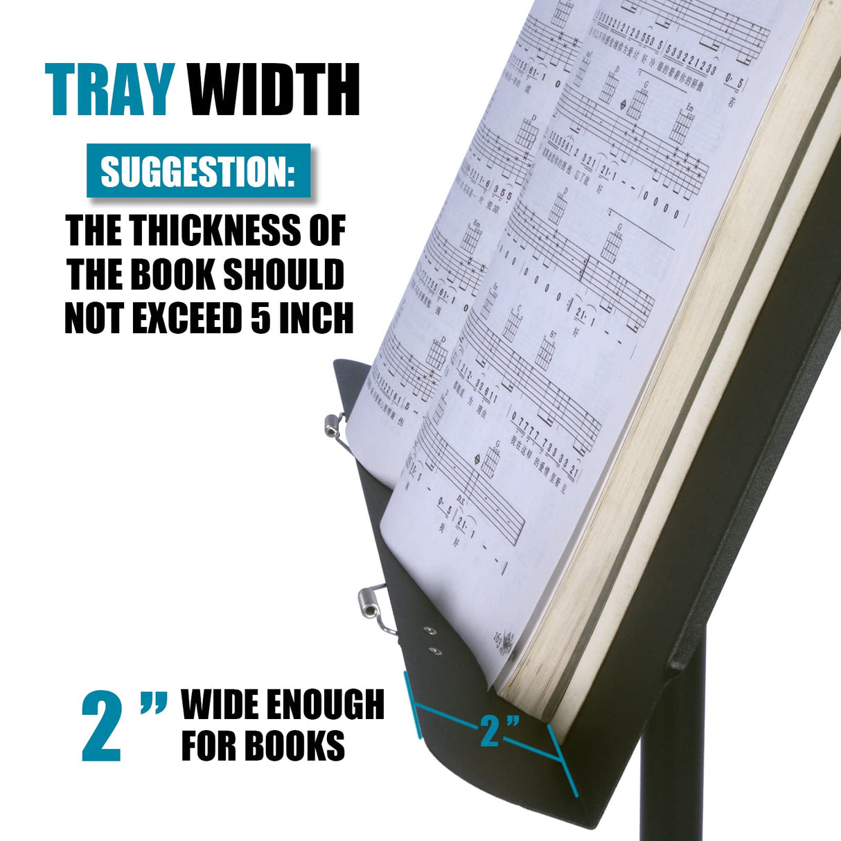 GLEAM Sheet Music Stand - Full Metal with Carrying Bag, Phone Holder, Sheet Music Folder and Clip, 5 in 1 Desktop Book Stand GLEAM