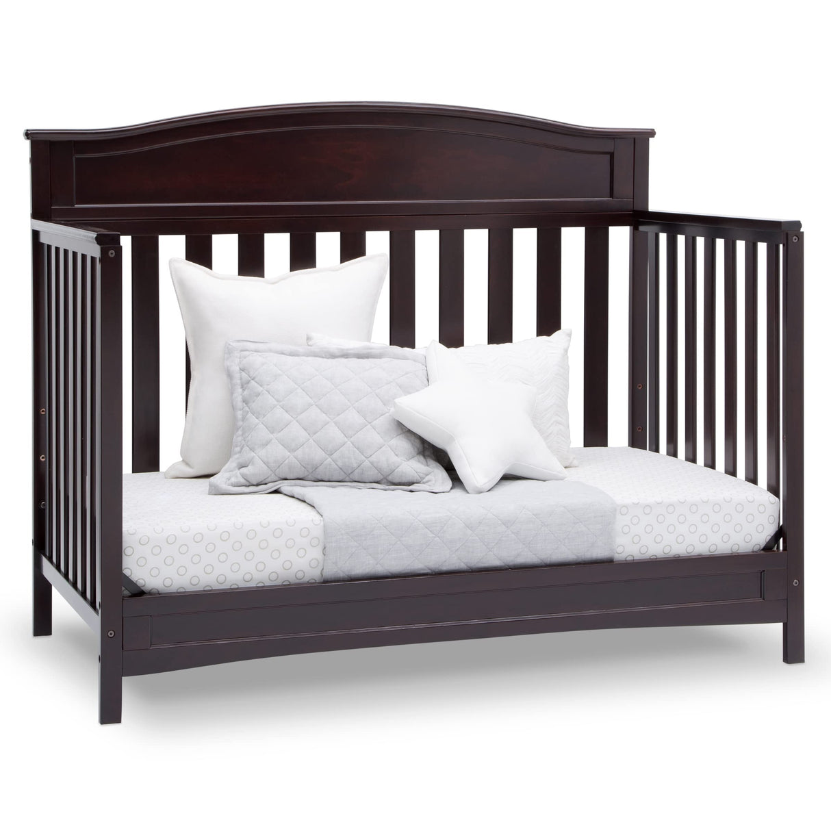Delta Children Emery 4-in-1 Convertible Baby Crib - Greenguard Gold Certified, Dark Chocolate Delta Children