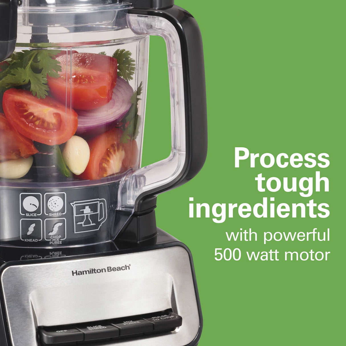Hamilton Beach Stack & Snap Food Processor and Vegetable Chopper, BPA Free, Stainless Steel Blades, 14 Cup + 4-Cup Mini Bowls, 3-Speed 500 Watt Motor, Black (70585) Hamilton Beach
