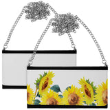 Saintrygo Sublimation Blank White Wallet with Chain Blank DIY Craft Bag Heat Transfer Pencil Pouch Faux Leather Makeup Bag Saintrygo