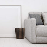 MOOACE Wood Trash Can, Small Waste Basket with Handles, Rectangular Wood Garbage Can Recycling Bin for Bedroom, Bathroom, Kitchen, Office MOOACE