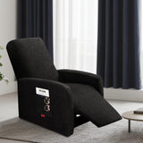 Jcones 3 Pieces Plush Fabric Extra Small Recliner Chair Covers Stretch Recliner Slipcover for Lazy Boy Wide Recliner Chair Washable (Black) Jcones