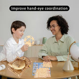 3D Puzzle Wooden Marble Run for Adults DIY Model Kit Assembly Wood Crafts Mechanical Puzzle for Teen Age 14+ Years Old IQIETOY