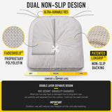 SUNROX Memory Foam Non Slip Rocking Chair Cushion, FadeShield Water Resistant Thicken Durable Tufted Pads, Set of Seat & Back Cushion with Ties for Indoor/Outdoor Rocker, 2 Piece, Cream SUNROX