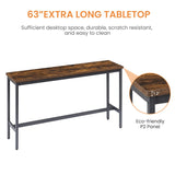 Tmsan 63" L Bar Table and Chairs Set for 3, 4 Piece Long Rectangle Pub Bistro Table with 3 PU Upholstered Bar Stools, Counter Height Dining Table Set for Kitchen Restaurant (Brown) Tmsan