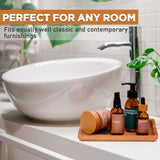 Bathroom Vanity Tray 11.8 x 5.9 inches of Natural Acacia Wood - Elegant Organizer for Cosmetics, Jewelry, Perfume, Candle, Key - Premium Wood Tray for Bathroom, Kitchen, Countertop, Toilet Tank, Sink Demigo