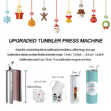 Tumbler Heat Press Machine 110V Mug Tumbler Press for 30 OZ 20 OZ 16 OZ Straight Sublimation Blanks Skinny Tumblers, 11OZ 10 OZ Ceramic Mugs Heat Transfer Print with Overheat Protection G HEAT-GOO