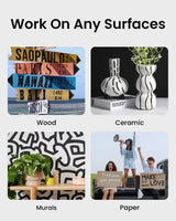 BIGTHUMB 3 Pcs Black Jumbo Permanent Markers: 15mm Wide Tip Thick Acrylic Paint Pen Large Calligraphy Marker for Rock Painting, Poster, Sign, Canvas, Glass, Wood, Ceramic BIGTHUMB