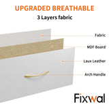 Fixwal White Tall Dresser for Bedroom, Storage Dresser Organizer with 7 Fabric Drawers, Nightstand Furniture in Closet, Entryway, Hallway Fixwal