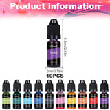 10 Colors Candle Dye, 10ml/Bottle Candle Colour Dye, Liquid Oil-Based Vivid Candle Wax Dye, Highly Concentrate Candle Making Supplies, Candle Dye for Soy Wax CUCUFA