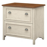 Bush Furniture Fairview 2 Drawer Lateral File Cabinet, Home Office Storage for Letter, Legal, and A4-Size Documents, 32W, Antique White Bush Furniture
