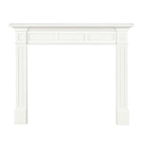Pearl Mantels ARYB48515 Furniture for Your Fireplace, Premium Grade A MDF Mantel Surround, Crisp White Paint, Interior Opening 48" W x 42" H Pearl Mantels