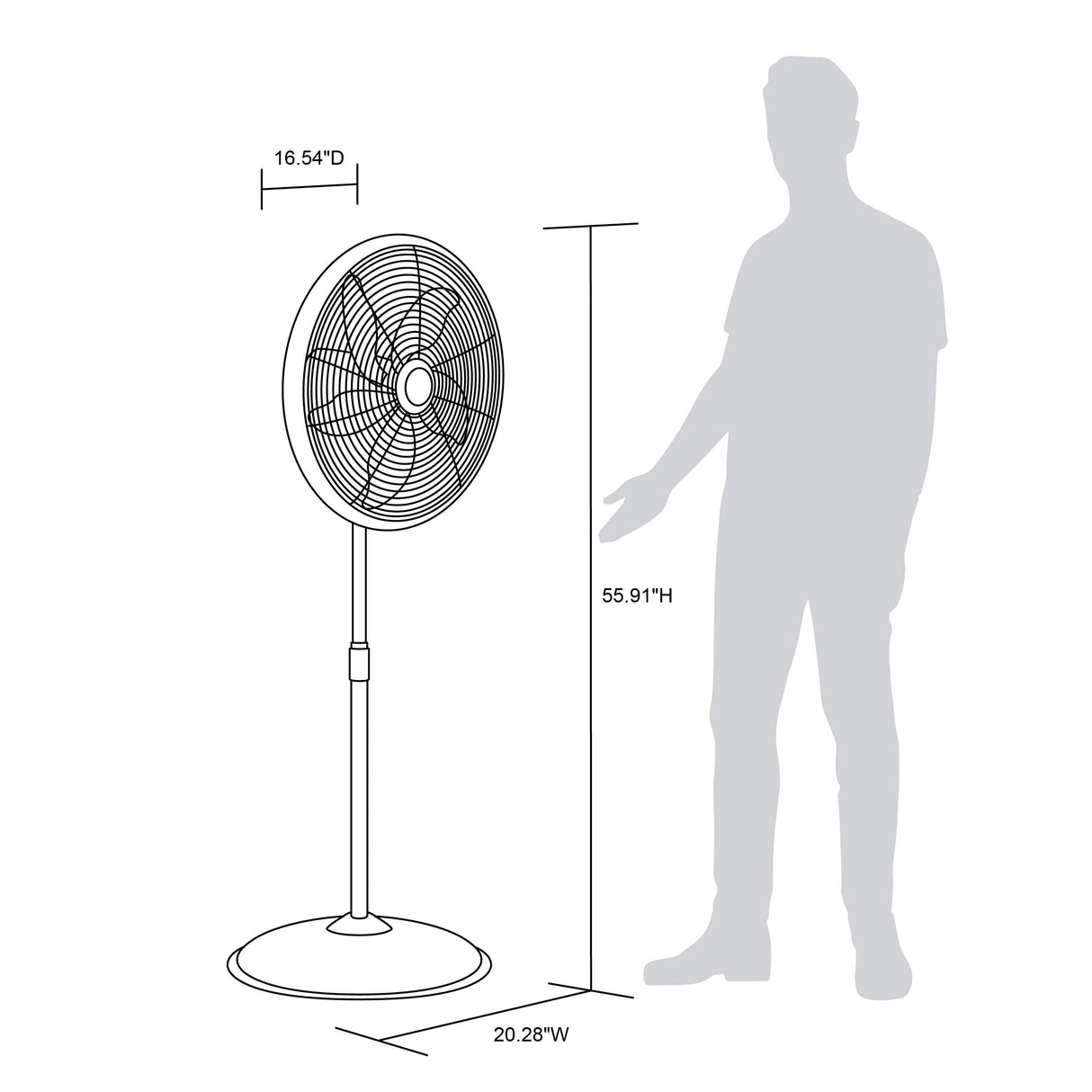 NewAir Outdoor Patio Misting Fan | 2-in-1 Outdoor Deck & Mister Fan | 5 Gentle Mist Nozzles | Outside Cooling Fan With 600 Square Foot Effective Range | Steel Construction NewAir