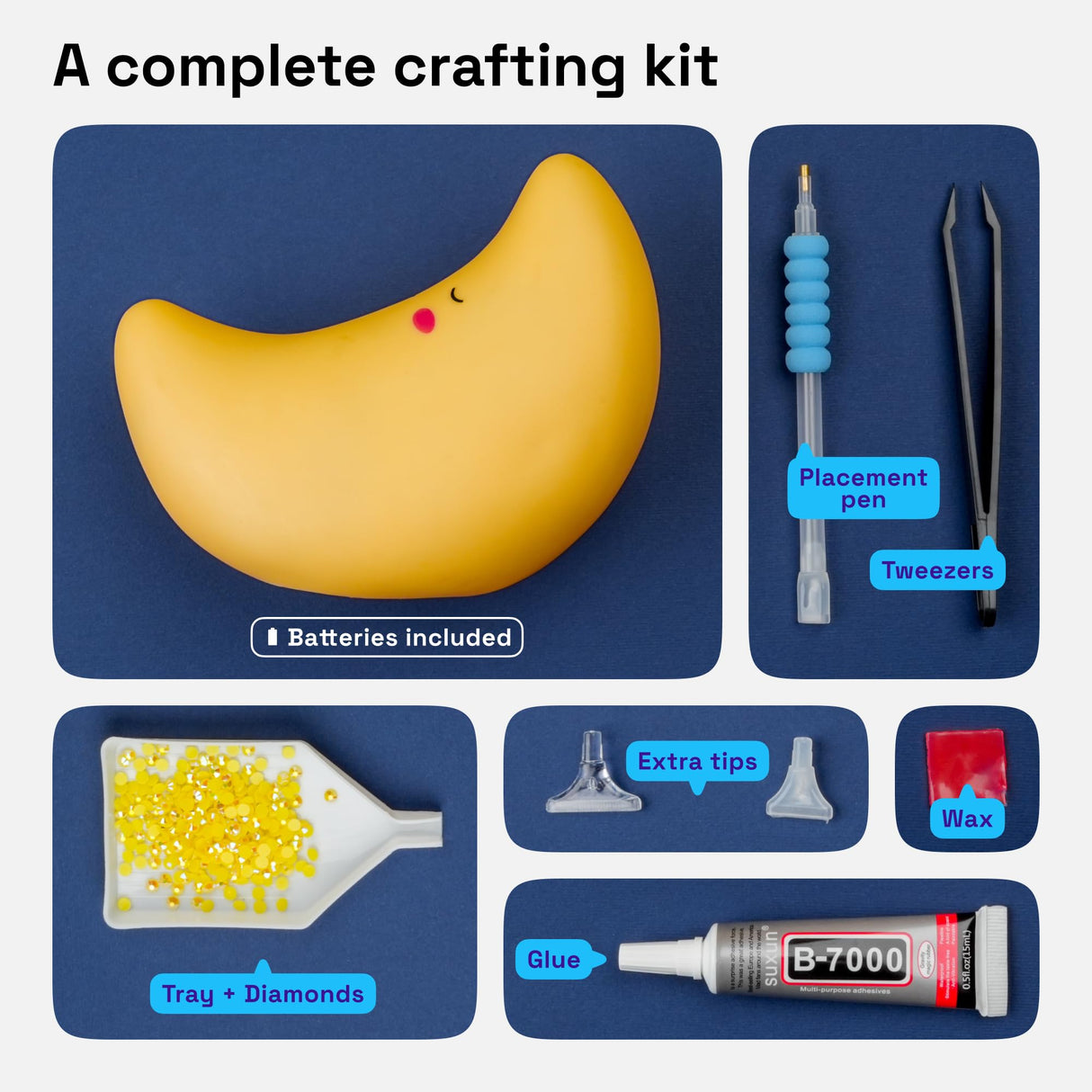 ARTISTRO Diamond Art Kits for Adults & Kids, Arts & Crafts for Ages 8-12, Cute Lamp Nightlight for Kids' Room, Gem Art Supplies for Teens, Diamond Painting Kawaii Room Decor, Teen Girl Gifts ARTISTRO