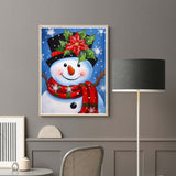 Diymood Paint by Numbers for Adults Christmas, DIY Oil Painting Snowman Acrylic Paint by Number Kits for Kids Adults Beginner for Home Elder Wall Decor 16x20 Inch Diymood
