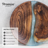 Promise Epoxy Fast Cure Deep Pour Resin - Crystal Clear Water and UV Resistant, 24-Hour Demold Time, No VOCs, Self-Leveling - For River Tables, Coasters, Charcuterie Board, Deep Resin Molds (1 Gallon) Promise Epoxy