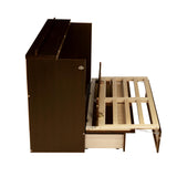 Ball & Cast Hideaway Cabinet Bed Queen Size,Wood Rattan Murphy Bedframe with Storage Drawer,Wall Platform can be Folded up,Space-Efficient Design,for Apartment,Bedroom,Walnut Ball & Cast