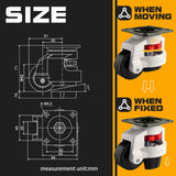 Leveling Casters Retractable Heavy Duty of 440 Lbs Set of 4,Height Adjustable Machine Leveling Feet Plate Castors for Workbench, Heavy Furniture,Machine Equipment(1.5 INCH) QIDSJCCBD